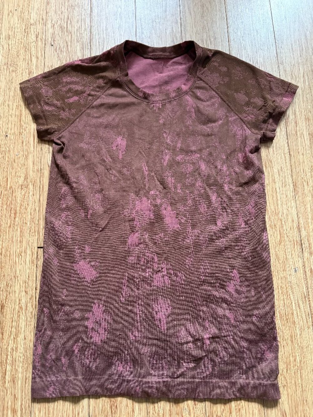 Lululemon Swiftly Tech Short Sleeve Shadow Bloom Roasted Brown/Brier Rose Size 8